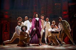 Hamilton Richard Rodgers Theatre Cast Lin-Manuel Miranda	Alexander Hamilton Javier Muñoz	Alexander Hamilton Alternate Carleigh Bettiol	 Andrew Chappelle	 Ariana DeBose	 Alysha Deslorieux	 Daveed Diggs	Marquis De Lafayette Thomas Jefferson Renee Elise Goldsberry	Angelica Schuyler Jonathan Groff	King George III Sydney James Harcourt	 Neil Haskell	 Sasha Hutchings	 Christopher Jackson	George Washington Thayne Jasperson	 Jasmine Cephas Jones	Peggy Schuyler Maria Reynolds Stephanie Klemons	 Emmy Raver-Lampman	 Morgan Marcell	 Leslie Odom, Jr.	Aaron Burr Okieriete Onaodowan	Hercules Mulligan James Madison Anthony Ramos	John Laurens Phillip Hamilton Jon Rua	 Austin Smith	 Phillipa Soo	Eliza Hamilton Seth Stewart	 Betsy Struxness	 Ephraim Sykes	 Voltaire Wade-Green	 Standby: Javier Muñoz (Alexander Hamilton) Production Credits: Thomas Kail (Director) Andy Blankenbuehler (Choreographer) David Korins (Scenic Design) Paul Tazewell (Costume Design) Howell Binkley (Lighting Design) Other Credits: Lyrics by: Lin-Manuel Miranda Music by: Lin-Manuel Miranda Book by Lin-Manuel Miranda