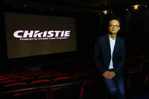 Vincent Tsang, National Technical Manager, Vieshow Cinemas, supervised the installation and commissioning of the dual Christie Mirage 4KLH system used for the movie premiere