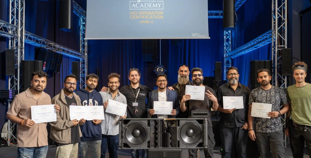 dBTechnologies hosted a hands-on VIO Operator Level 1 & 2 training at its ACADEMY HQ that was attended by a passionate cohort of audio professionals from India, facilitated in collaboration with Indian distributor Trimac Products Private Limited