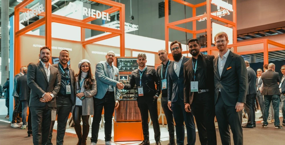 Team Riedel with their newly appointed partners for the GCC region - team NMK Electronics
