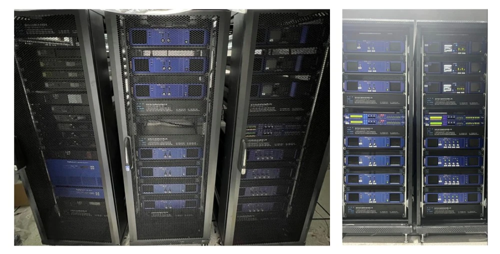 The system benefits from 10 units of XTA digital audio network amplifiers and 4 units of XTA audio management units