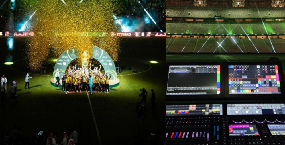 Independent visual designer Alex D executed key elements of the halftime show and trophy lift on the grandMA3 console with tight timecode precision