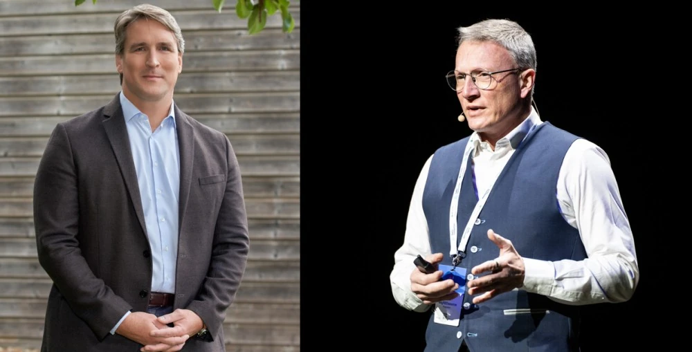 (Left) Hervé Guillaume, CEO at L-Acoustics Group ; (Right) Erick Petit, President and Co-founder of MagREEsource