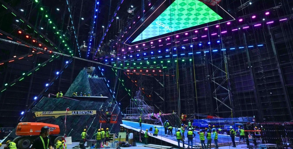 The dream team of creatives and engineers delivered a seamlessly orchestrated blend of LED wizardry, projection mapping precision, and lighting mastery that elevated the EWC Opening Ceremony into a benchmark for production excellence