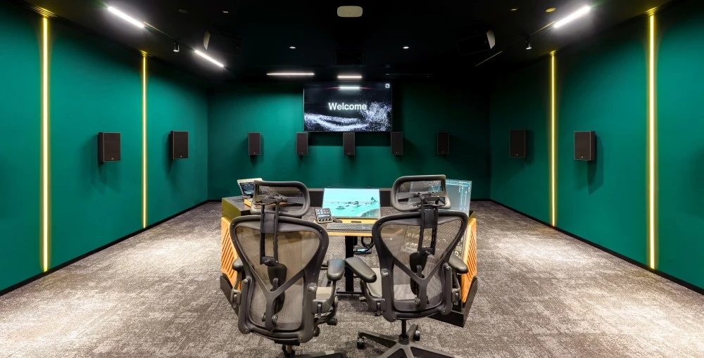 The new, 47-square-meter, purpose-built L-ISA Creative Studio facility is equipped with 23 L-Acoustics speakers for the creation and refinement of spatial audio mixes and L-Acoustics DJ - © L-Acoustics / Lin Yu Fang