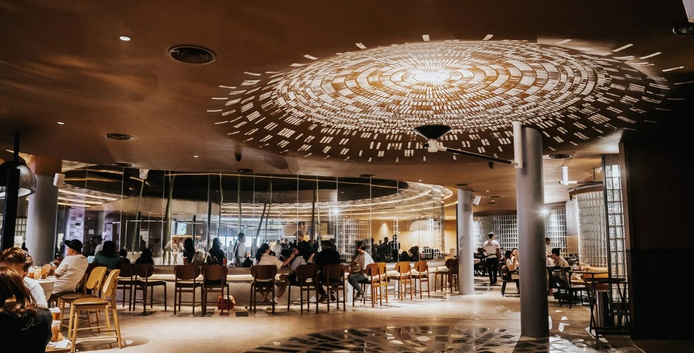 Sayap Coffee Bar in Indonesia featuring ADORN. Photo courtesy of Goshen