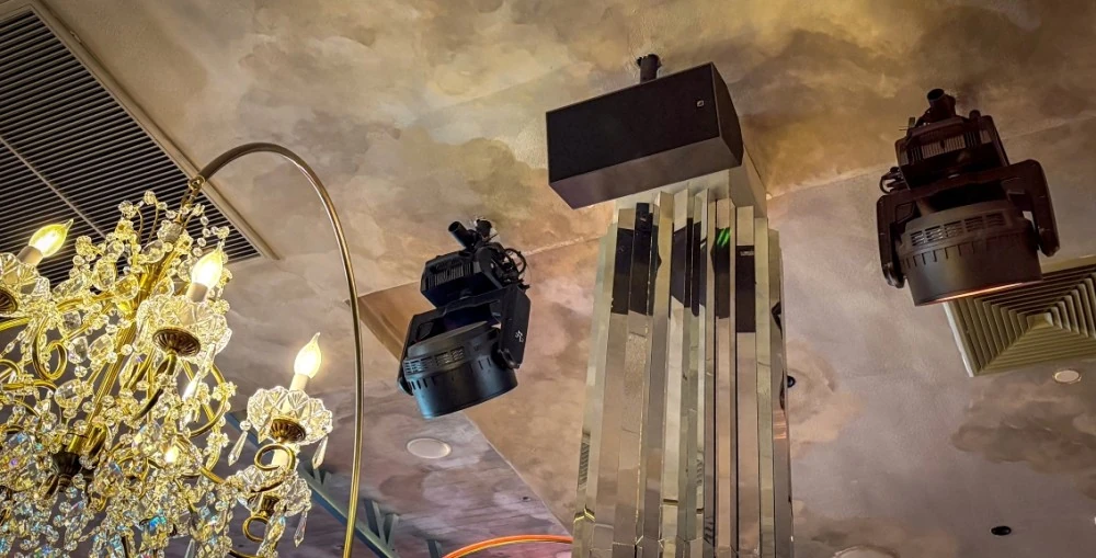 The interior design fixed where loudspeakers could hang and so L-Acoustics Spundvision had to be used to ensure coverage within positions the team could not move
