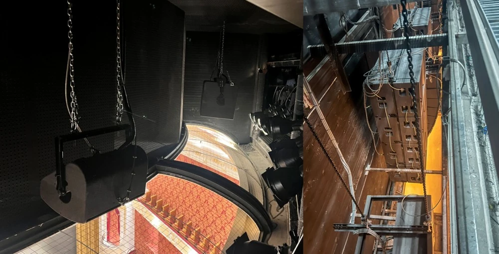 Every element of every system was concealed behind fabric grilles and integrated into the fabric of the building, protecting extensive painted artwork and working within tight tolerances; and Every speaker was concealed with just 80 cm of clearance above the ceiling panels