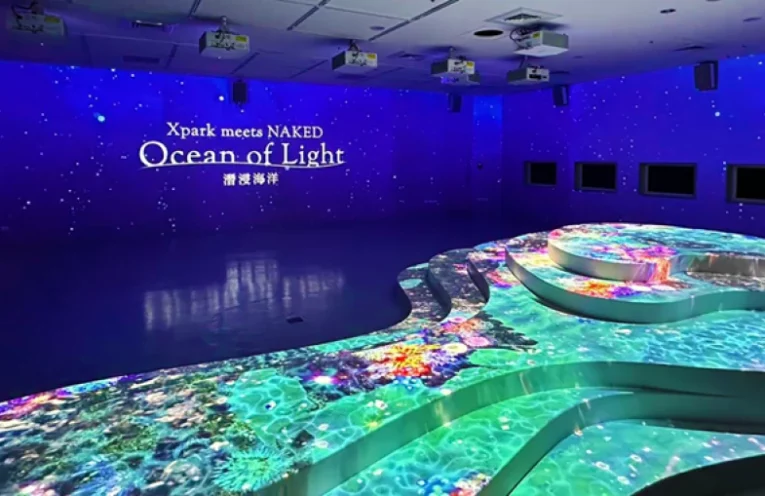 The new “Xpark meets NAKED – Ocean of Light: Immersive Ocean” exhibition is powered by 22 Christie 1DLP laser projectors and content management solutions (Photos courtesy of Dacoms Technology)