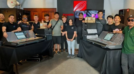 Team Creative Vision with A&L Sarwak Team and their newly acquired Yamaha RIVAGE system